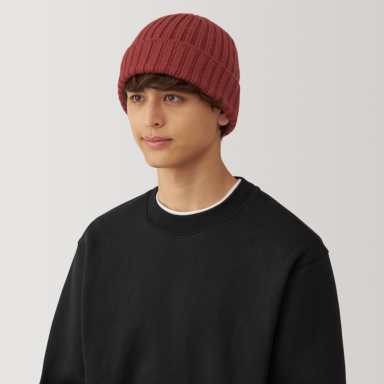 Wool Blend Ribbed Beanie