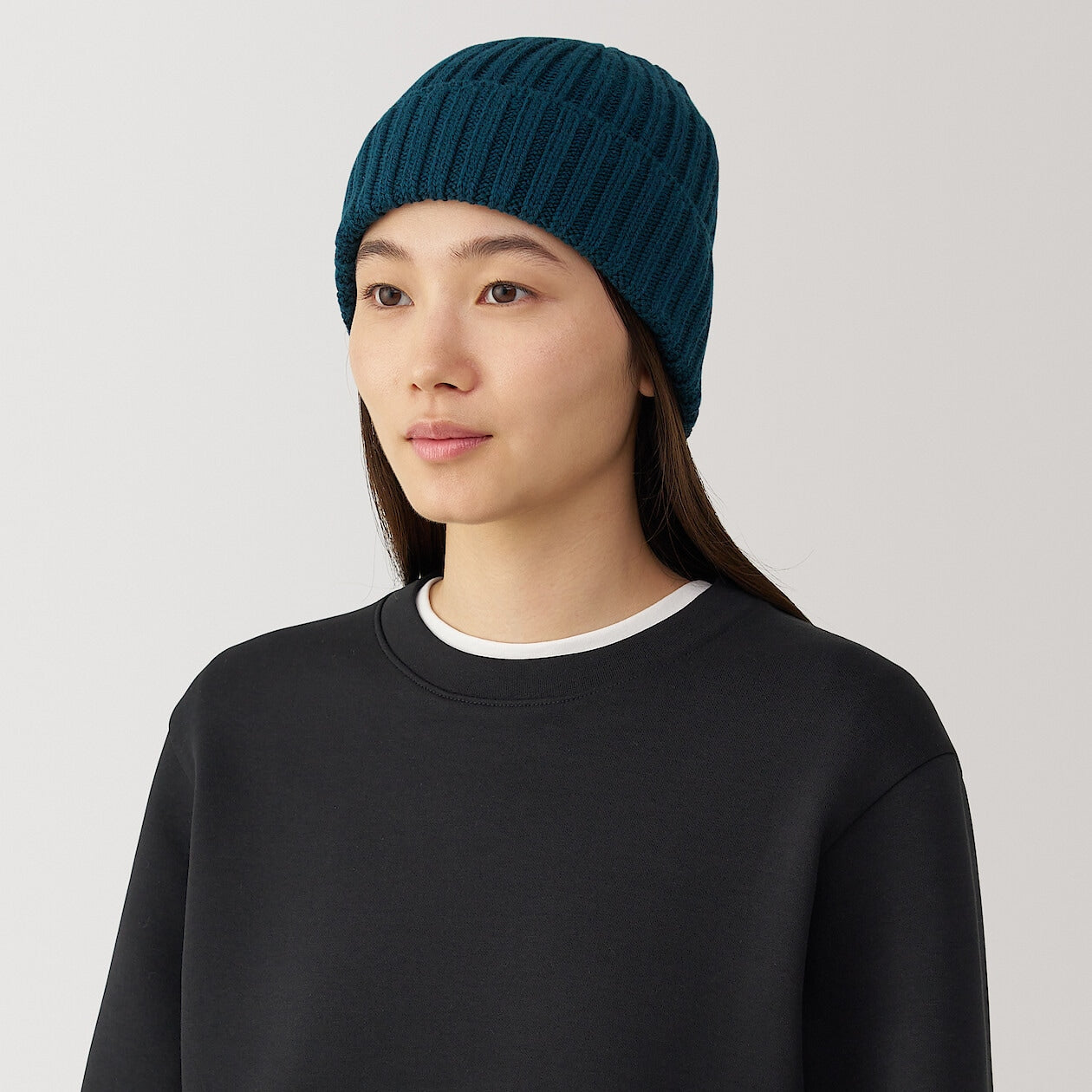 Wool Blend Ribbed Beanie