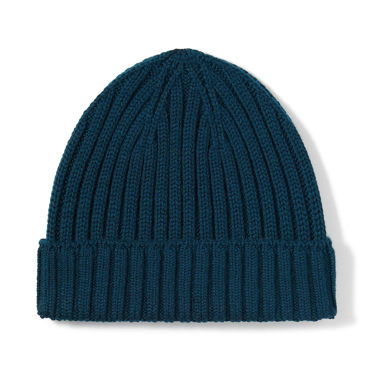 Wool Blend Ribbed Beanie