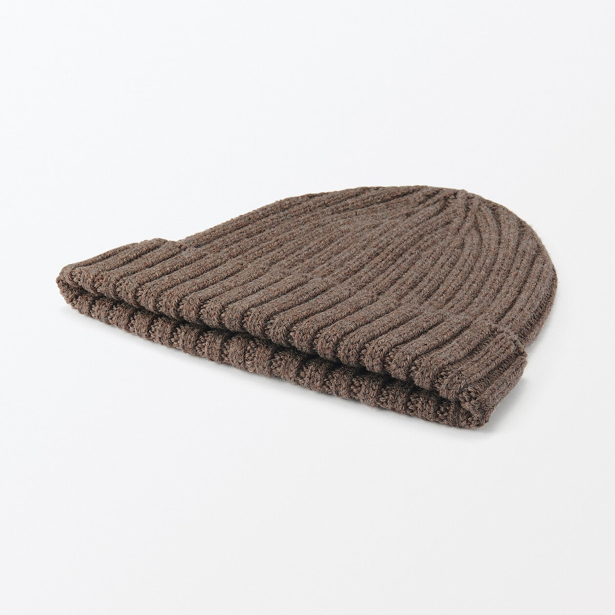 Wool Blend Ribbed Beanie