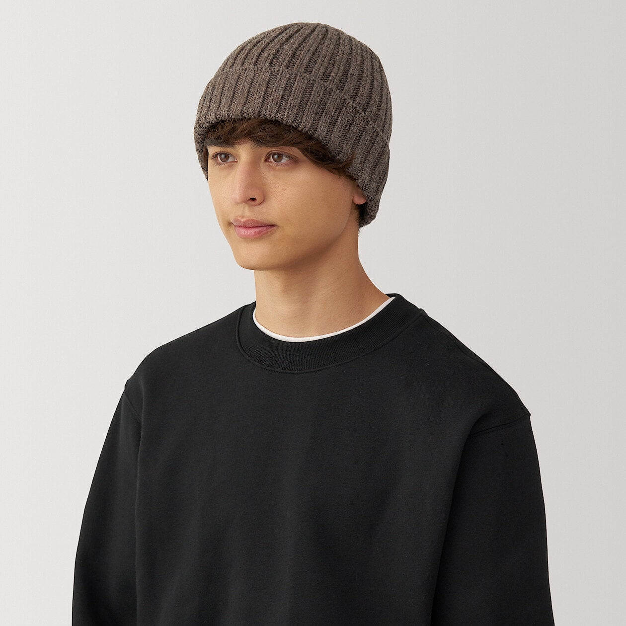 Wool Blend Ribbed Beanie