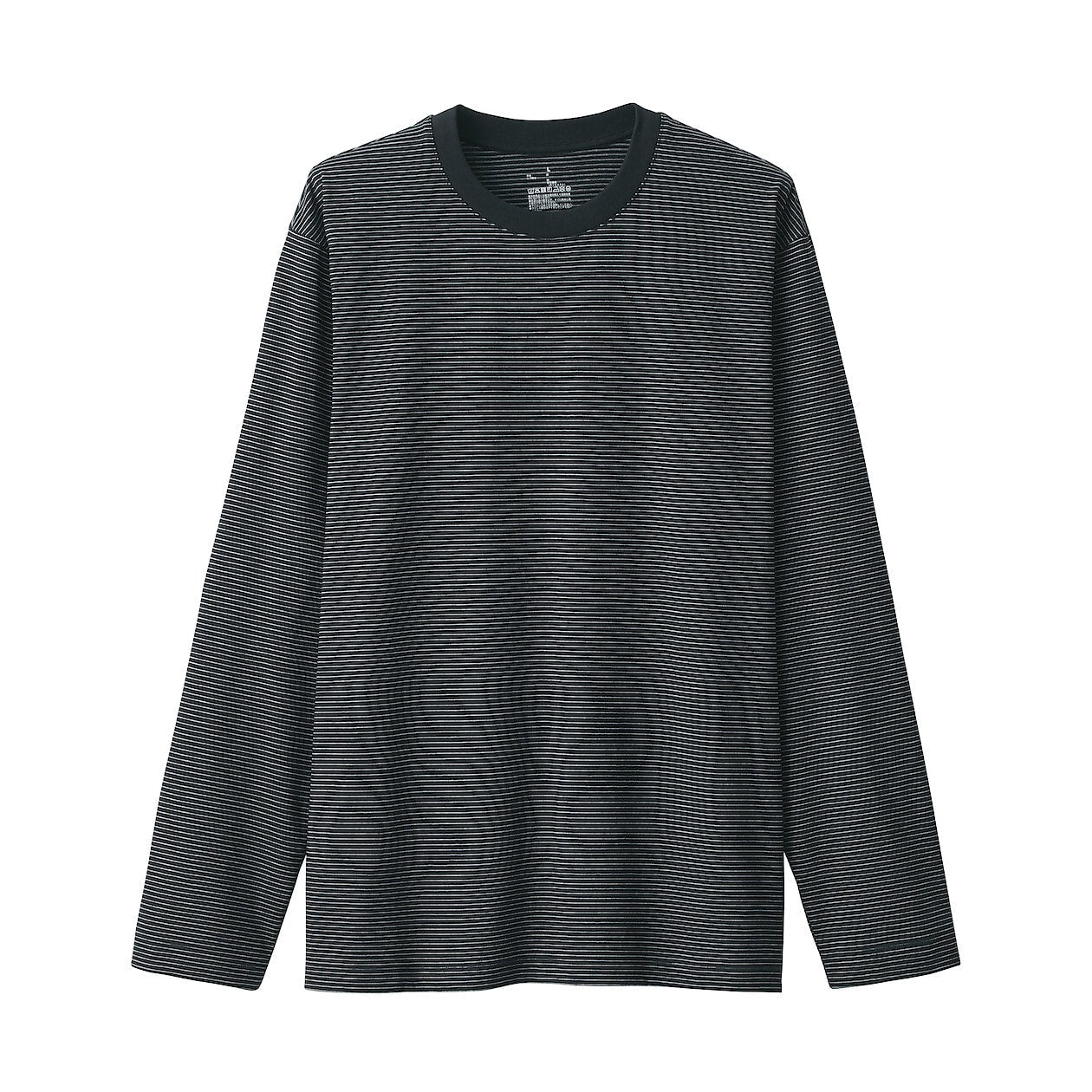 Jersey Striped Crewneck Striped Long Sleeve T-Shirt