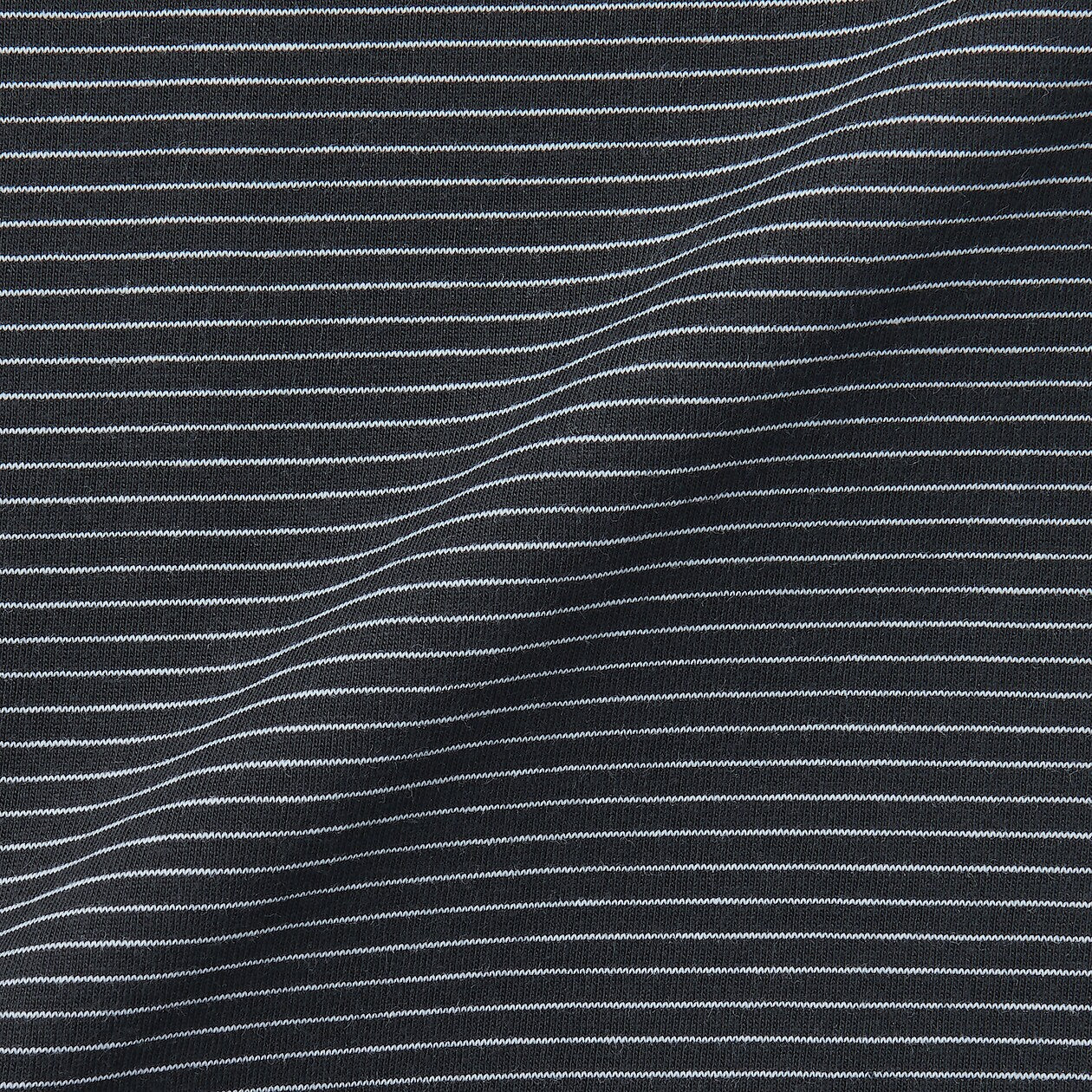 Jersey Striped Crewneck Striped Long Sleeve T-Shirt