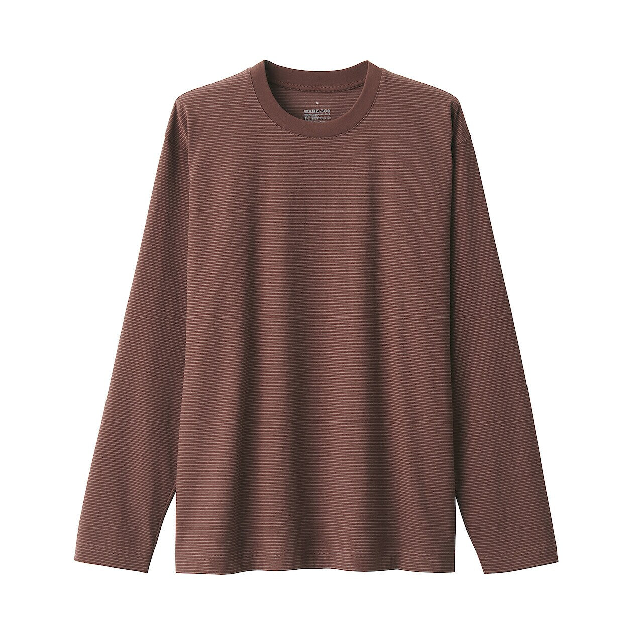 Jersey Striped Crewneck Striped Long Sleeve T-Shirt