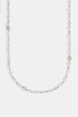 Freshwater Pearl Motif Outline Necklace - 4mm