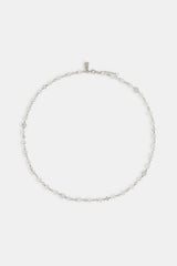 Freshwater Pearl Motif Outline Necklace - 4mm