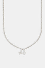 Iced Double Star Cuban Necklace - 10mm