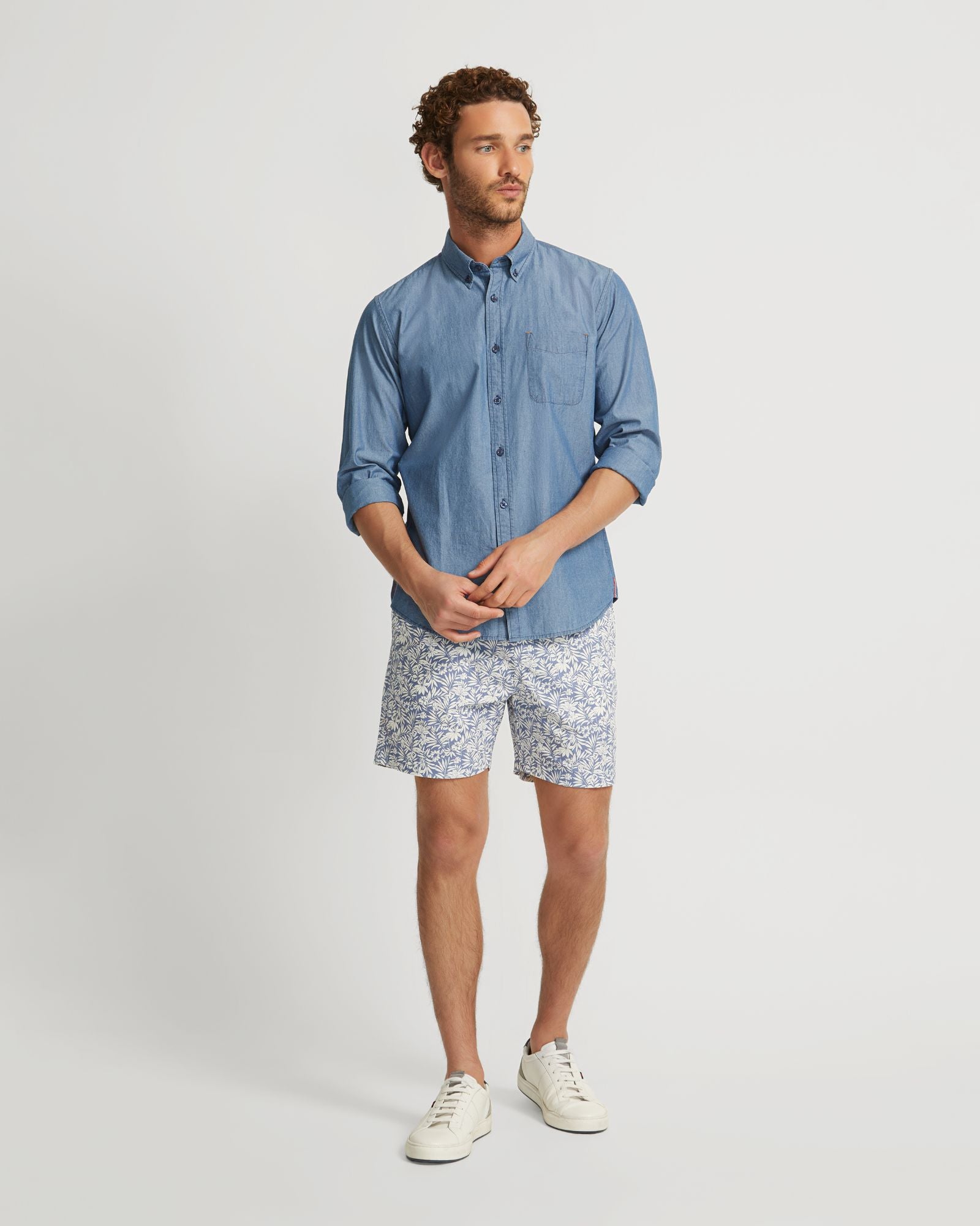 Toby Linen Cotton Printed Shorts