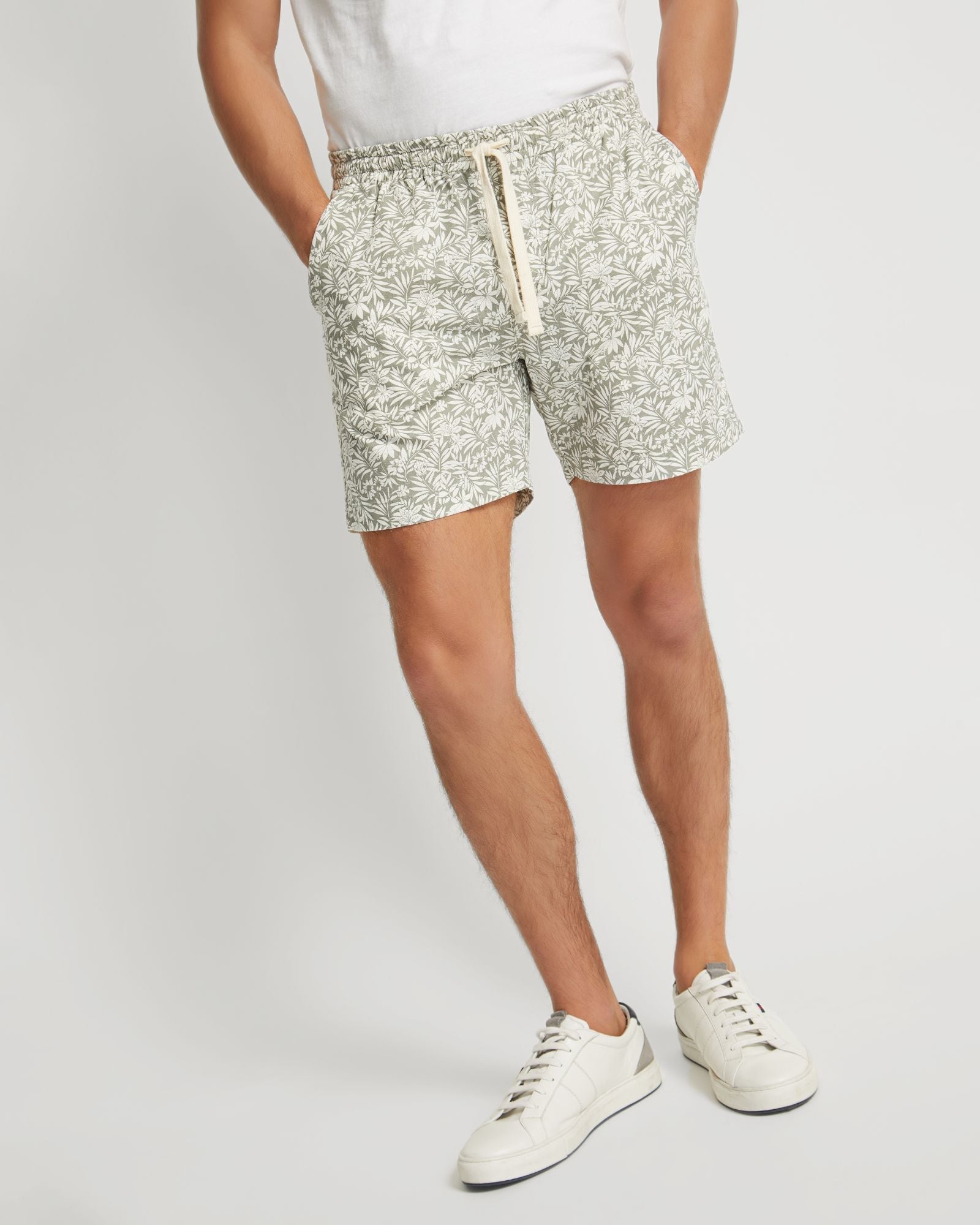 Toby Linen Cotton Printed Shorts