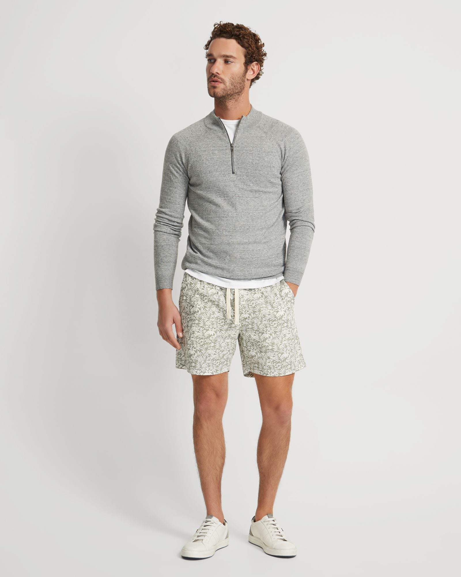 Toby Linen Cotton Printed Shorts