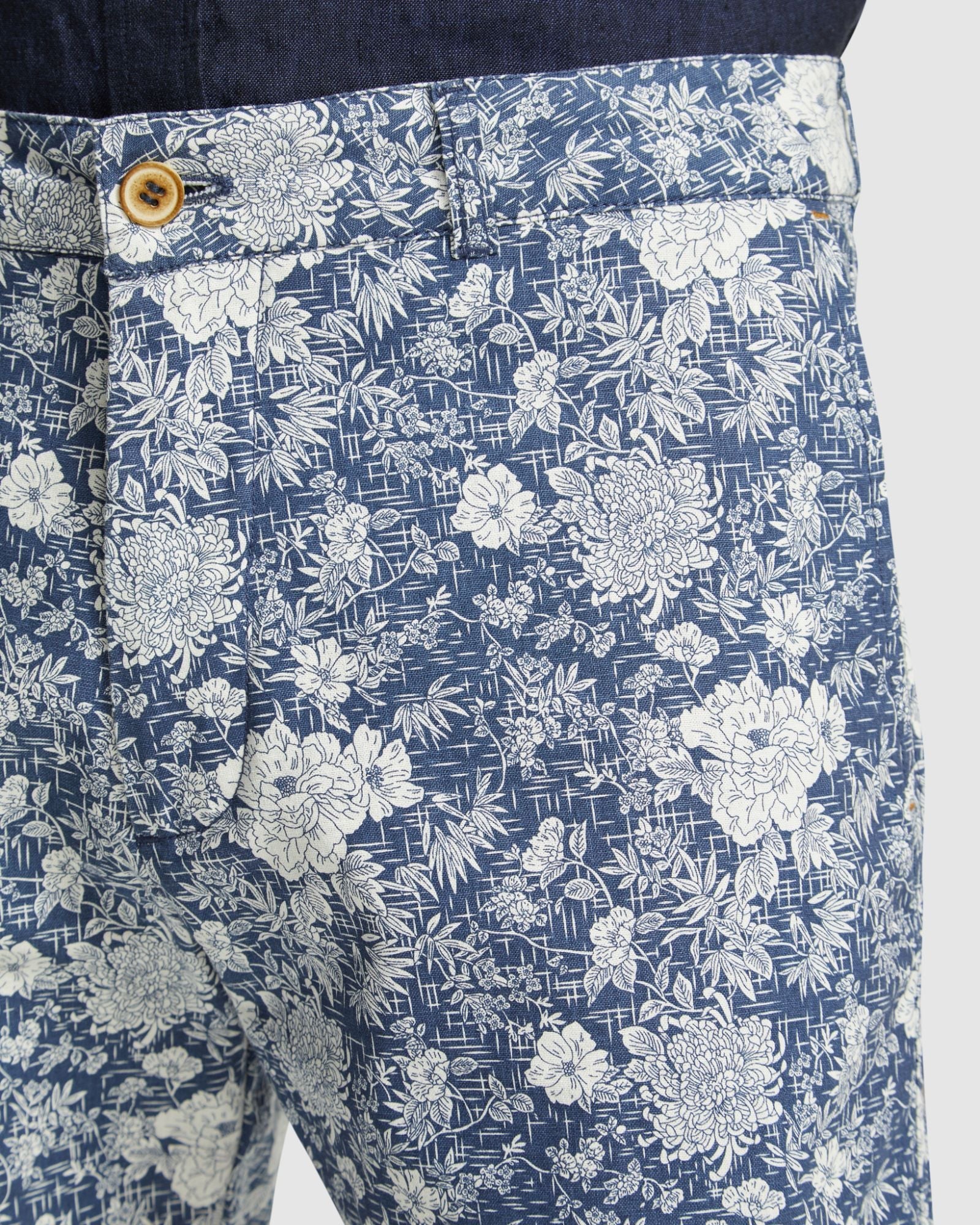 Tom Linen Cotton Printed Short