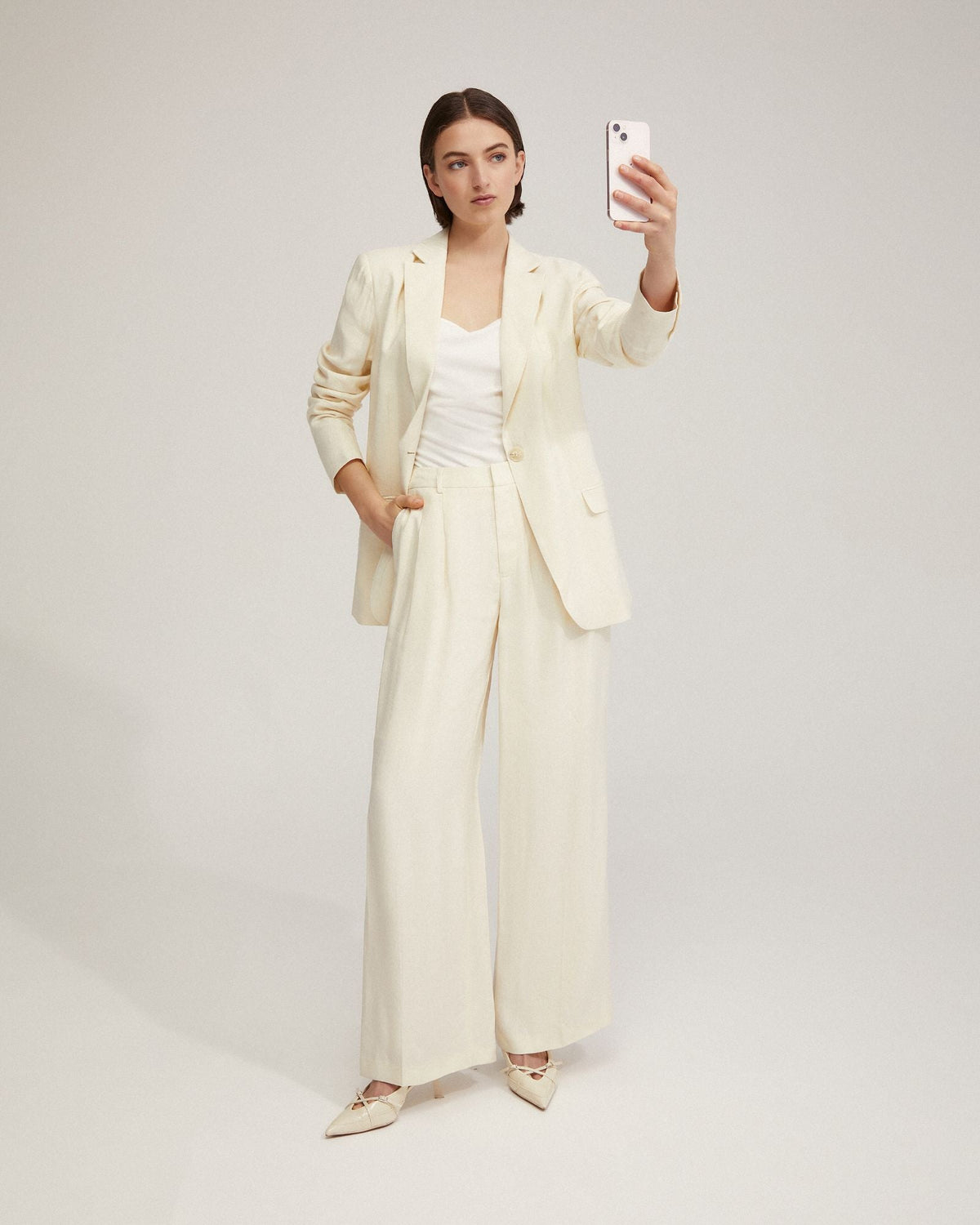 Willow Linen Blend Oversize Blzr