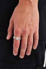 Iced Coffee Bean Link Ring - 8mm