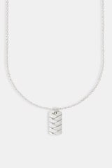 Polished Woven Dog Tag Necklace - 25mm