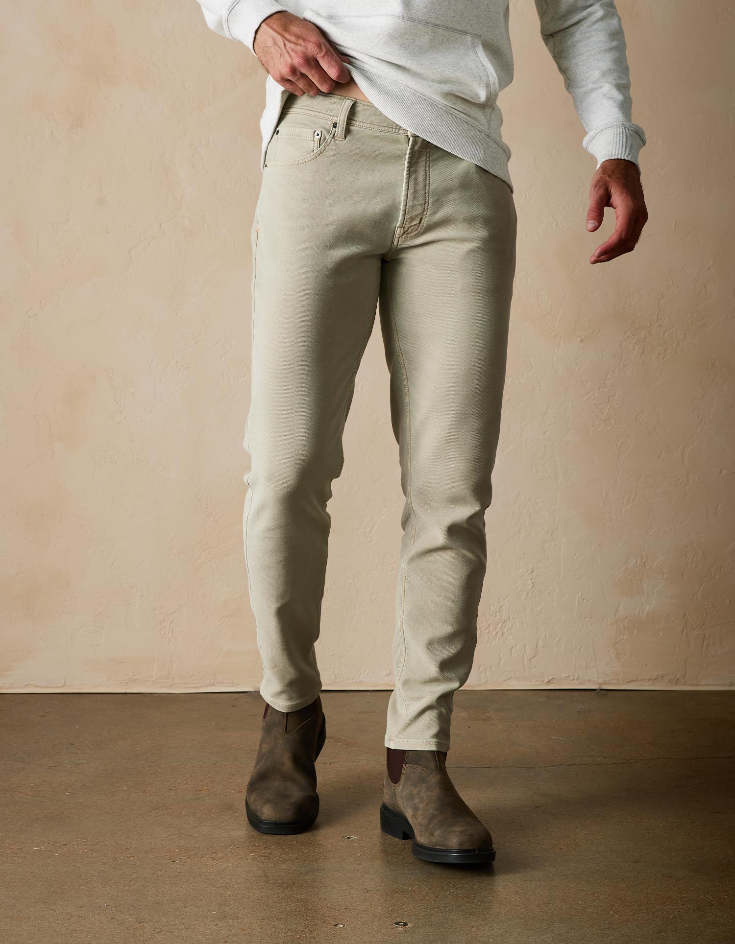 Comfort Terry Pant in Sand Dune