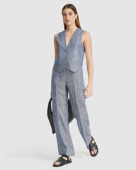 Vienna Linen Twill Waistcoat