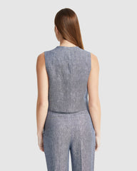 Vienna Linen Twill Waistcoat