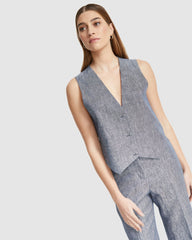 Vienna Linen Twill Waistcoat