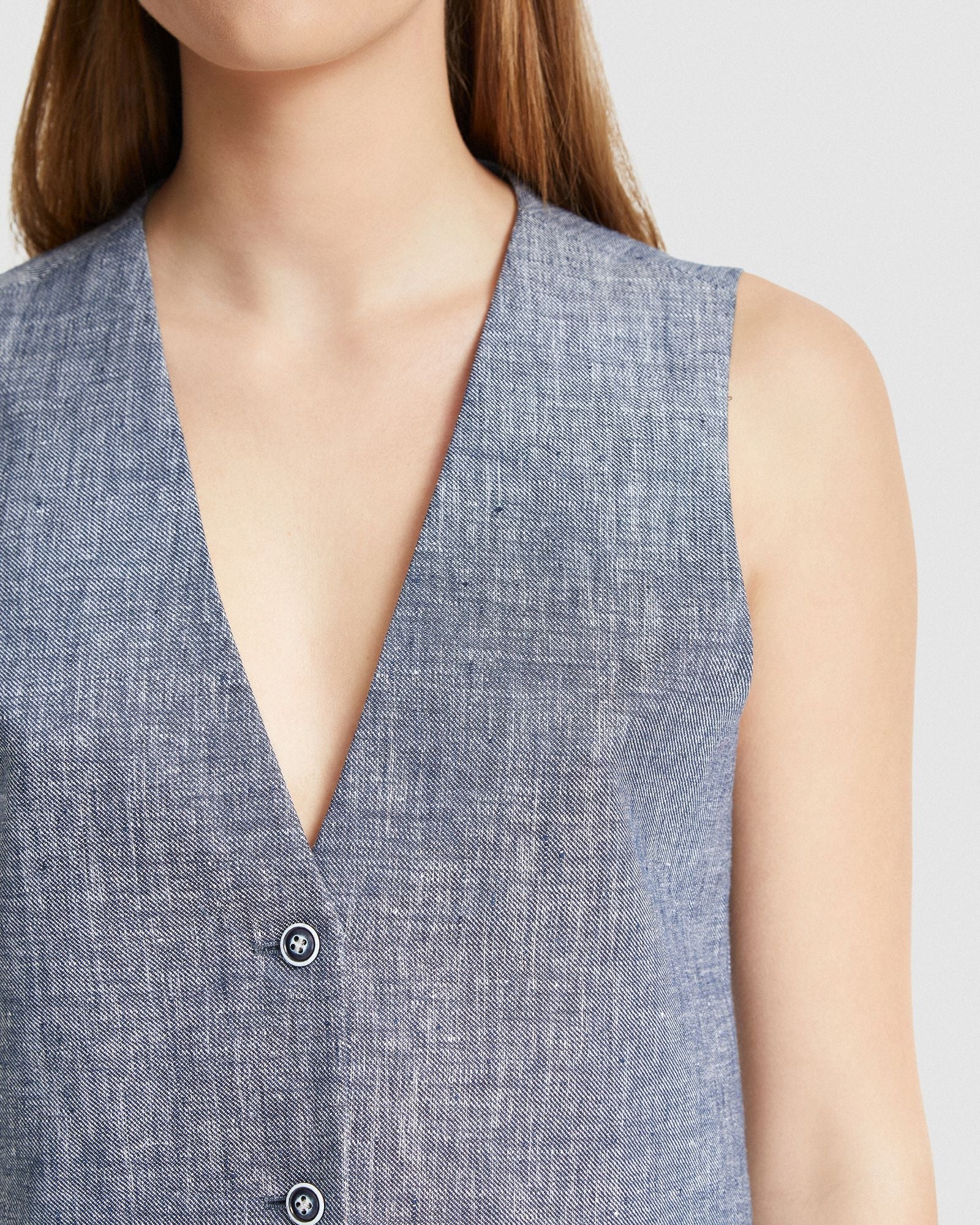 Vienna Linen Twill Waistcoat