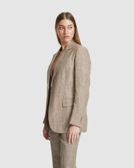 Willow Linen Pinstripe Jacket