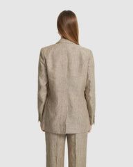 Willow Linen Pinstripe Jacket