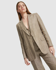 Willow Linen Pinstripe Jacket