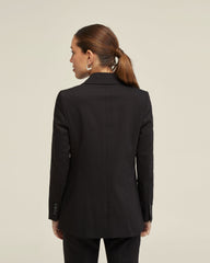 Jenna Cotton Blend Double Breasted Blazer