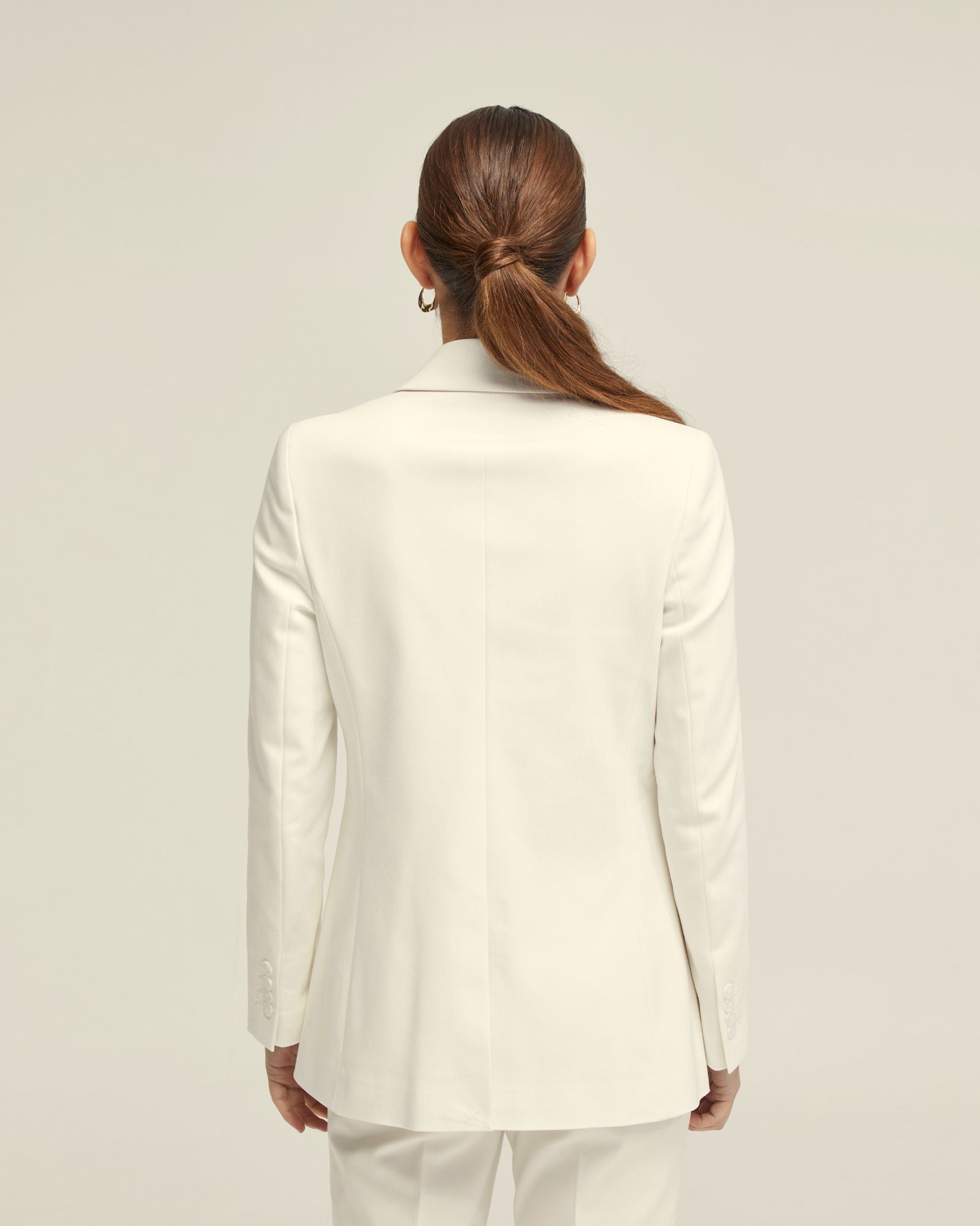 Jenna Cotton Blend Double Breasted Blazer