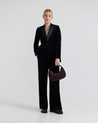 Trixie Stretch Velvet Blazer