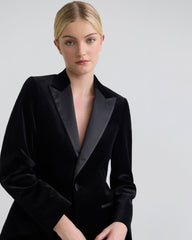 Trixie Stretch Velvet Blazer