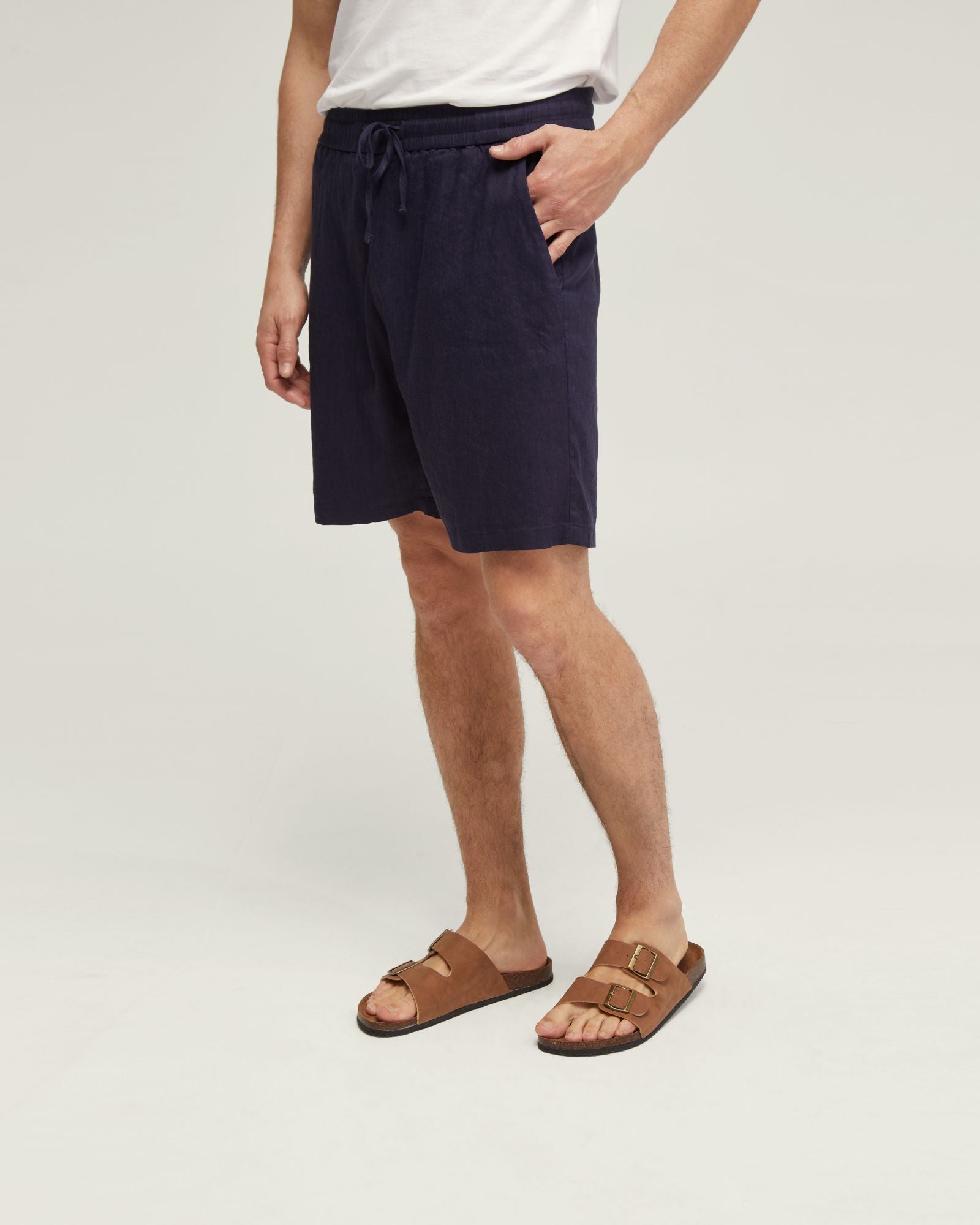 Rufus Linen Pull On Shorts