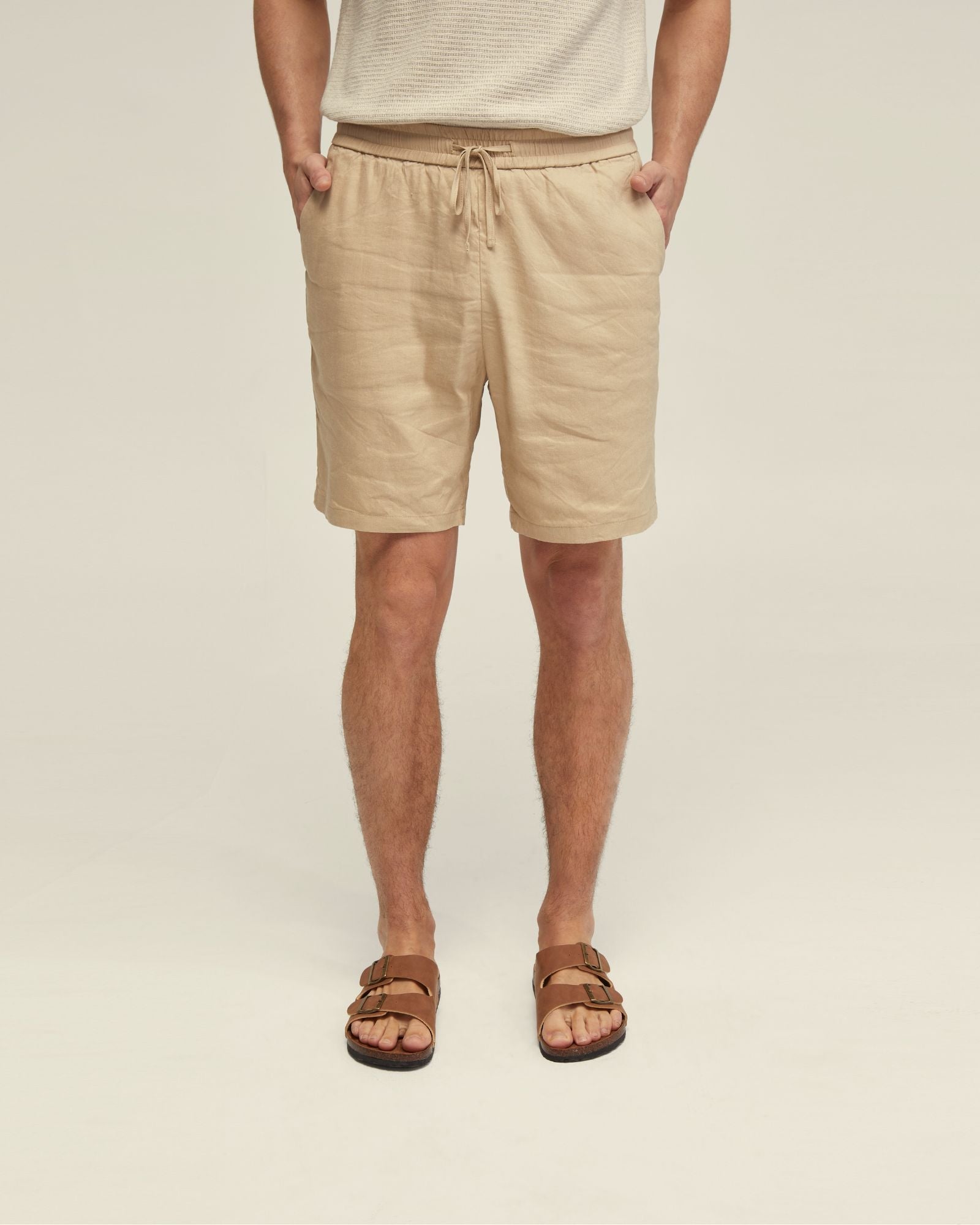 Rufus Linen Pull On Shorts