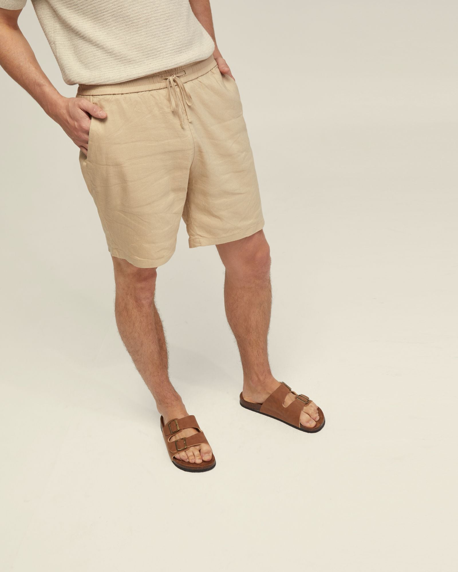 Rufus Linen Pull On Shorts