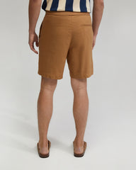 Rocco Zip Front Linen Blend Shorts