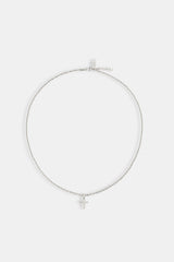 Micro Textured Cross Rope Necklace - 15mm