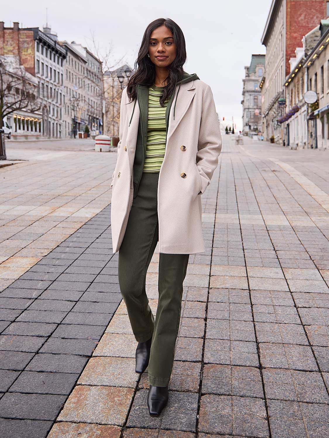 Tencel Mid-Rise Straight Leg Pants