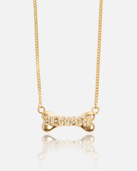 Beware Bone Necklace - Gold