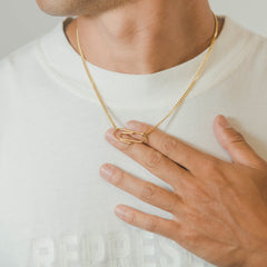 Paper Clip Necklace - Gold